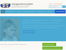 Tablet Screenshot of gedragsproblemenindeklas.nl